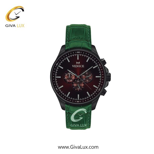 ساعت مچی اورجینال زنانه ونیز سه موتوره فول تایم تیتانیوم | سبز| زرشکی| کد رفرنس V801394301