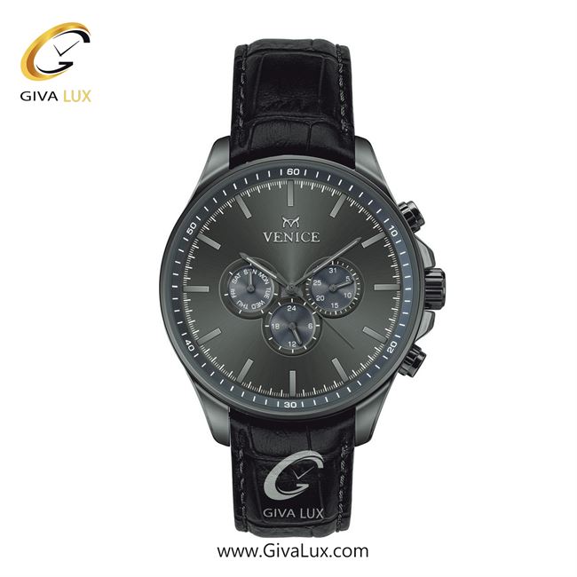 ساعت مچی اورجینال مردانه ونیز سه موتوره فول تایم تیتانیوم | مشکی| دودی|تیتانیوم| کد رفرنس V801394602