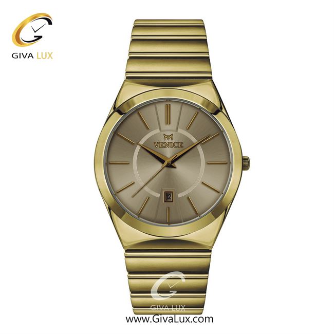 ساعت مچی اورجینال مردانه ونیز طلایی | طلایی| طلایی| کد رفرنس V801402002
