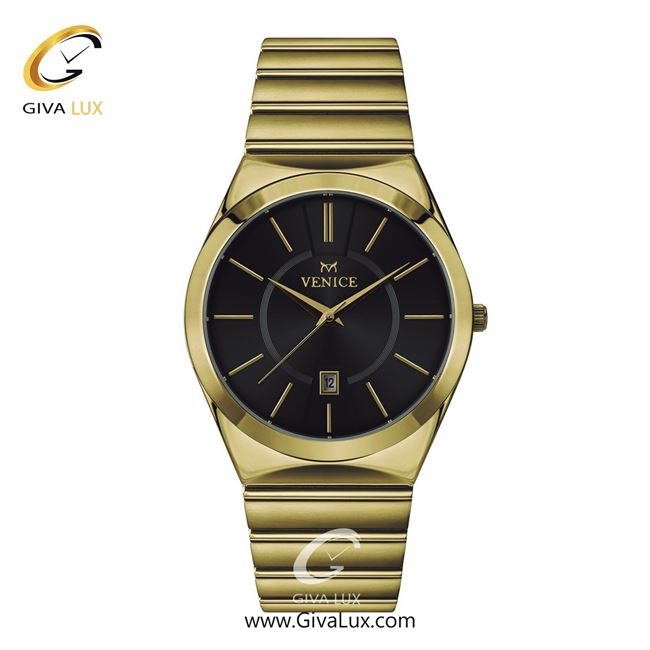 ساعت مچی اورجینال مردانه ونیز طلایی | طلایی| مشکی| کد رفرنس V801402502