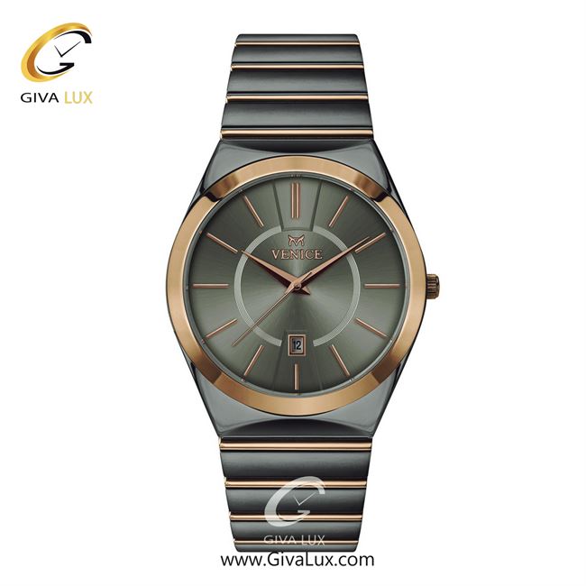 ساعت مچی اورجینال مردانه ونیز رزگلد-تیتانیوم | رزگلد-تیتانیوم| دودی|تیتانیوم| کد رفرنس V801408202