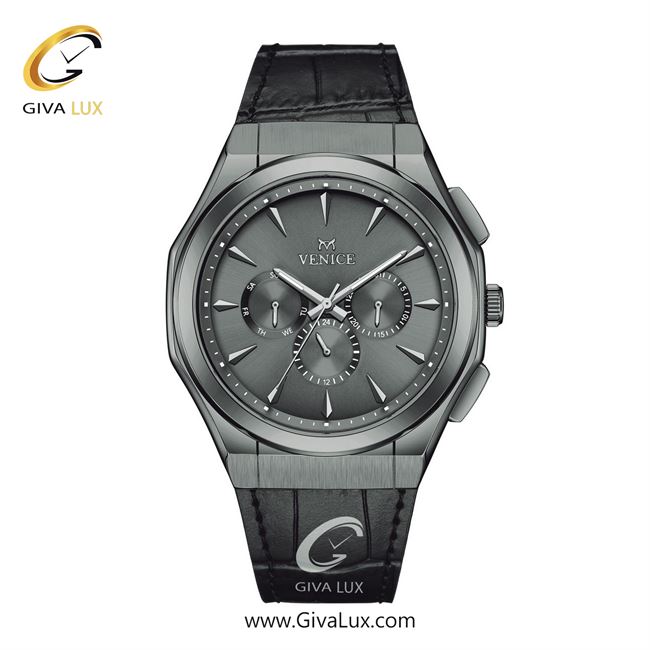 ساعت مچی اورجینال مردانه ونیز سه موتوره فول تایم تیتانیوم | مشکی| دودی|تیتانیوم| کد رفرنس V801414602