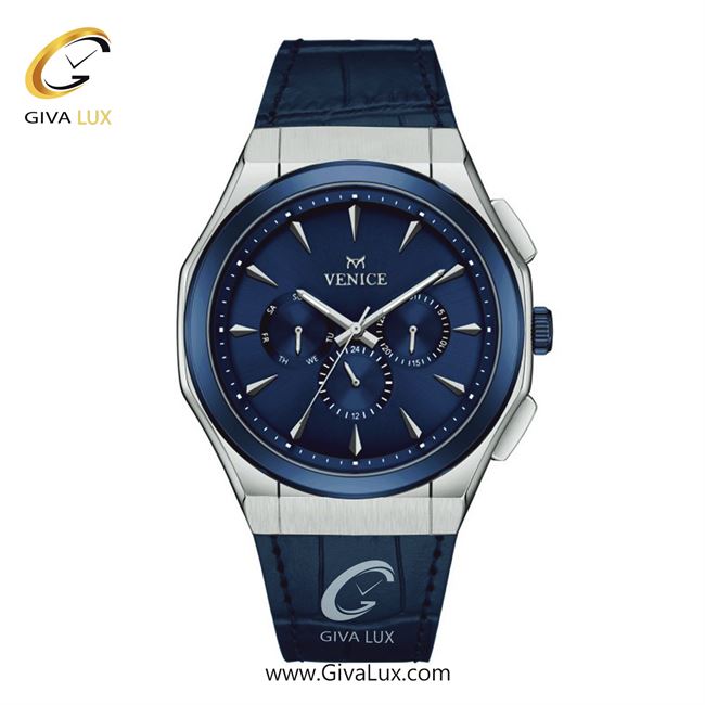 ساعت مچی اورجینال مردانه ونیز سه موتوره فول تایم نقره ای-سرمه ای | سرمه ای| سرمه ای| کد رفرنس V801417802