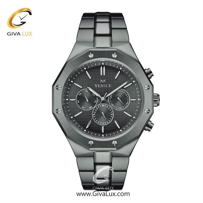 ساعت مچی اورجینال مردانه ونیز سه موتوره فول تایم تیتانیوم | تیتانیوم| دودی|تیتانیوم| کد رفرنس V801424602