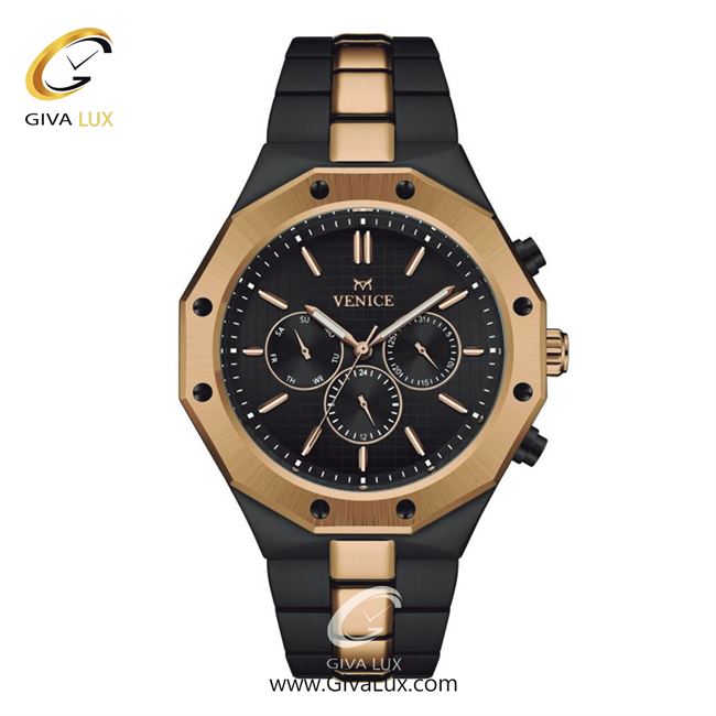 ساعت مچی اورجینال مردانه ونیز سه موتوره فول تایم تیتانیوم-رزگلد | رزگلد-تیتانیوم(زغالی)| دودی|تیتانیوم| کد رفرنس V801426702