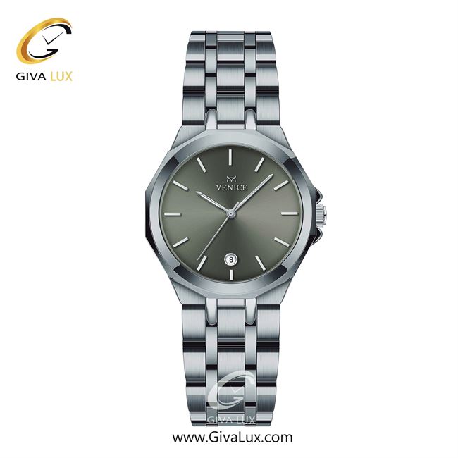 ساعت مچی اورجینال زنانه ونیز نقره ای | نقره ای| دودی|تیتانیوم| کد رفرنس V801451201
