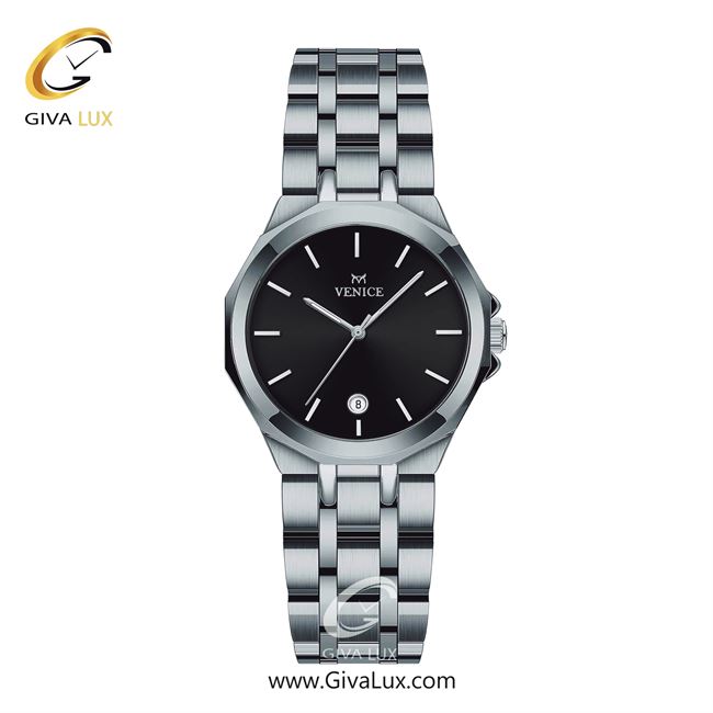 ساعت مچی اورجینال زنانه ونیز نقره ای | نقره ای| مشکی| کد رفرنس V801451501