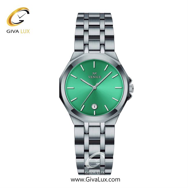 ساعت مچی اورجینال زنانه ونیز نقره ای | نقره ای| سبز| کد رفرنس V801451811