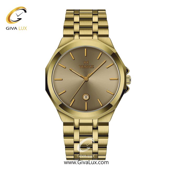 ساعت مچی اورجینال مردانه ونیز طلایی | طلایی| طلایی| کد رفرنس V801452302
