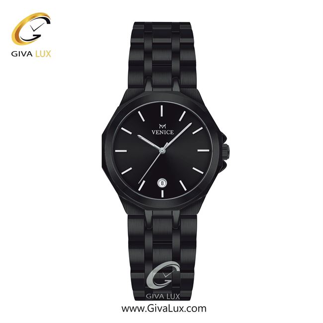 ساعت مچی اورجینال زنانه ونیز تیتانیوم | تیتانیوم(زغالی)| مشکی| کد رفرنس V801454101