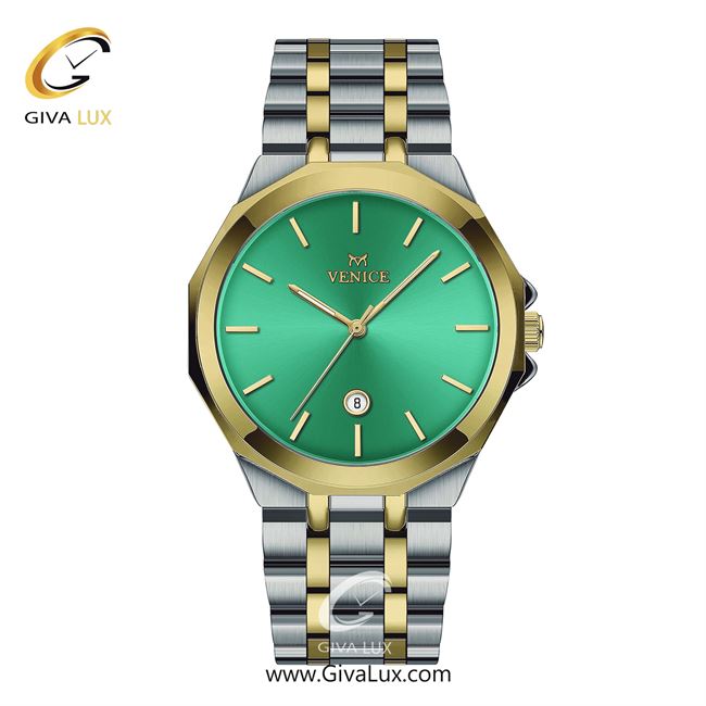 ساعت مچی اورجینال مردانه ونیز طلایی-نقره ای | نقره ای-طلایی| سبزآبی| کد رفرنس V801455712
