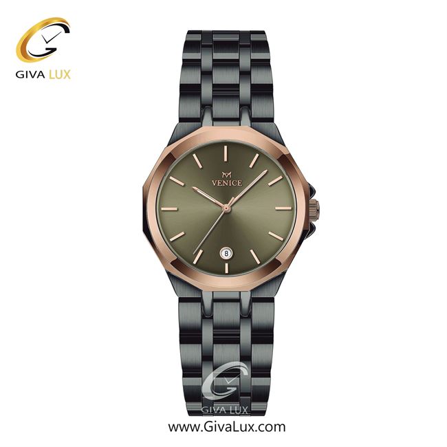 ساعت مچی اورجینال زنانه ونیز رزگلد-تیتانیوم | تیتانیوم| زیتونی| کد رفرنس V801458201