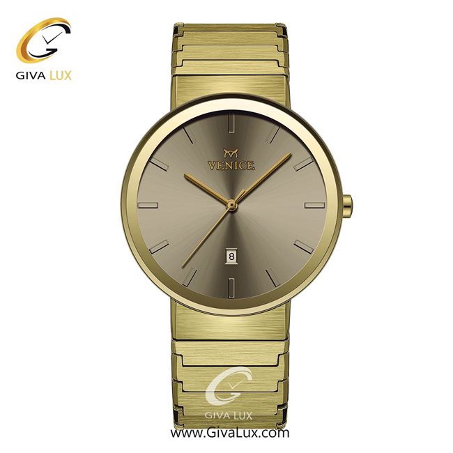 ساعت مچی اورجینال مردانه ونیز طلایی | طلایی| خاکی| کد رفرنس V801462302