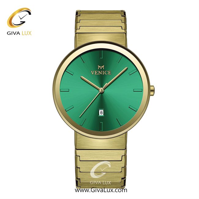 ساعت مچی اورجینال مردانه ونیز طلایی | طلایی| سبز| کد رفرنس V801462812