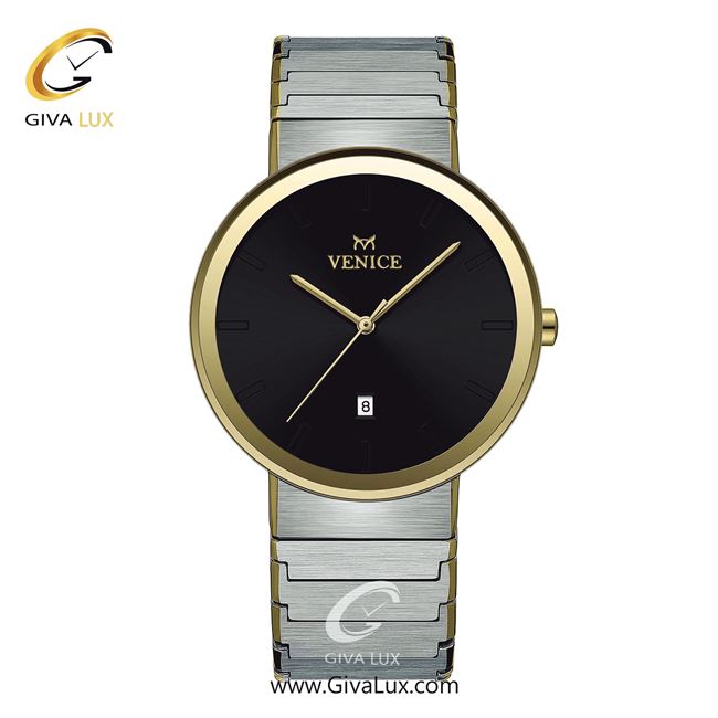 ساعت مچی اورجینال مردانه ونیز طلایی | نقره ای| مشکی| کد رفرنس V801465402