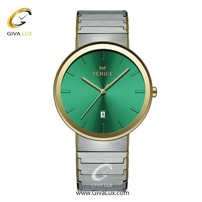 ساعت مچی اورجینال مردانه ونیز طلایی | نقره ای| سبز| کد رفرنس V801465712