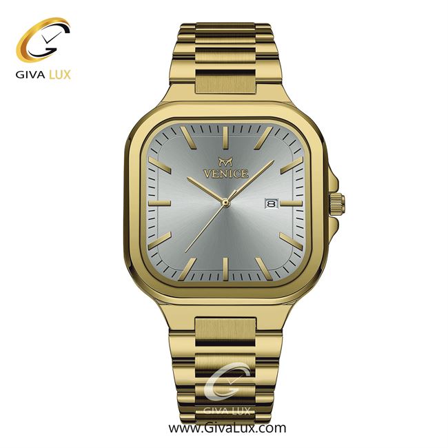 ساعت مچی اورجینال مردانه ونیز طلایی | طلایی| نقره ای| کد رفرنس V801472102