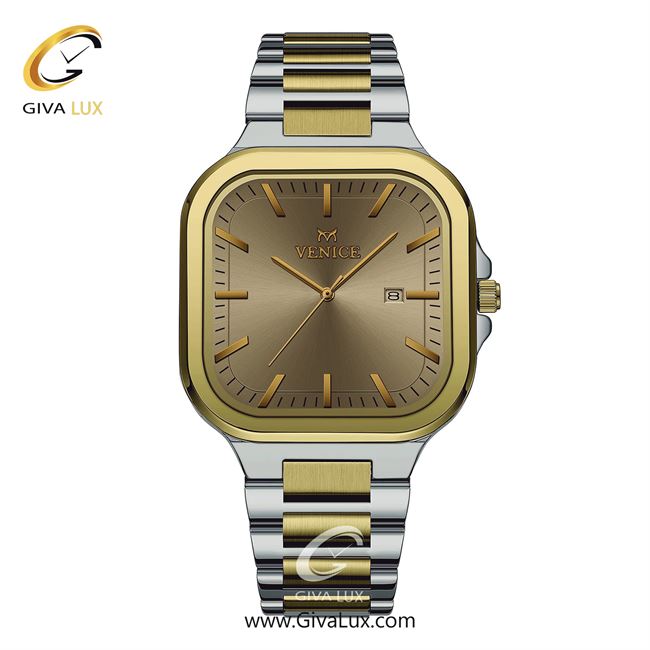 ساعت مچی اورجینال مردانه ونیز نقره ای-طلایی | نقره ای-طلایی| خاکی| کد رفرنس V801475402