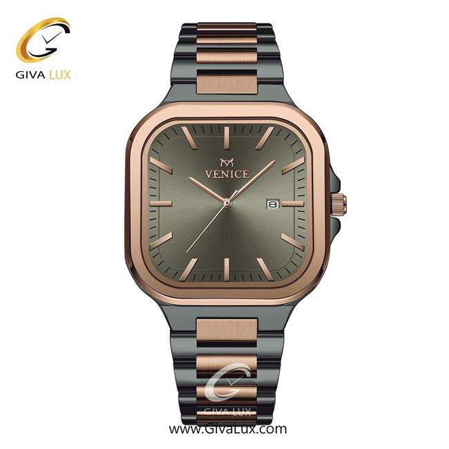 ساعت مچی اورجینال مردانه ونیز تیتانیوم-رزگلد | تیتانیوم-رزگلد| زیتونی| کد رفرنس V801478202