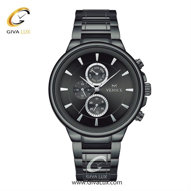 ساعت مچی اورجینال مردانه ونیز سه موتوره فول تایم تیتانیوم | تیتانیوم| دودی|تیتانیوم| کد رفرنس V801544602