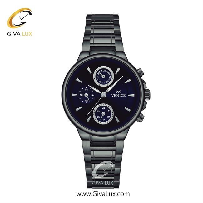 ساعت مچی اورجینال زنانه ونیز سه موتوره فول تایم تیتانیوم | تیتانیوم| سرمه ای| کد رفرنس V801544801