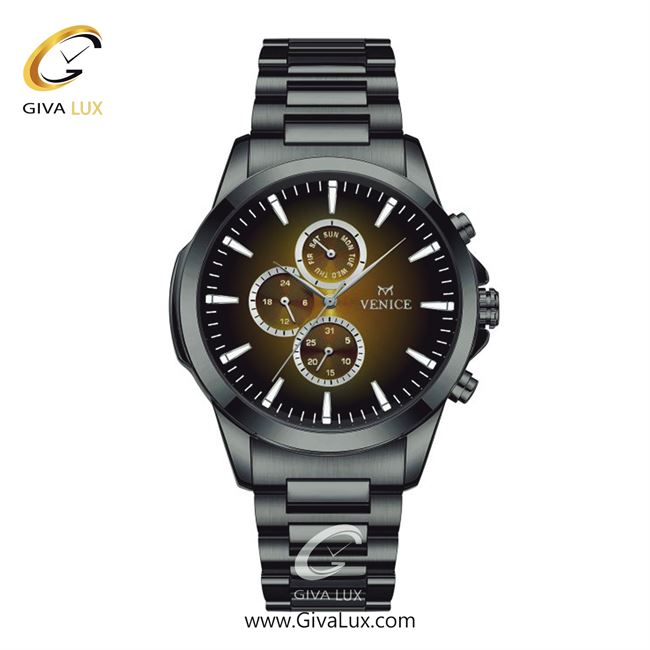 ساعت مچی اورجینال مردانه ونیز سه موتوره فول تایم تیتانیوم | تیتانیوم| قهوه ای| کد رفرنس V801624912