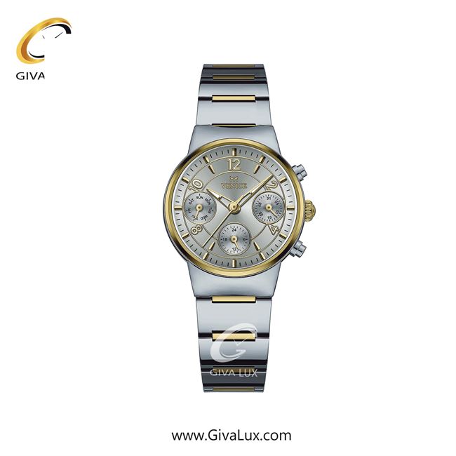 ساعت مچی اورجینال زنانه ونیز سه موتوره فول تایم طلایی-نقره ای | نقره ای-طلایی| نقره ای| کد رفرنس V801665201