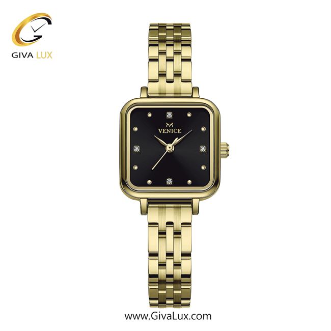 ساعت مچی اورجینال زنانه ونیز طلایی | طلایی| مشکی| کد رفرنس V801712501