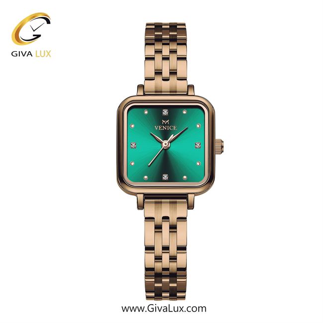 ساعت مچی اورجینال زنانه ونیز رزگلد | رزگلد| سبز| کد رفرنس V801713711