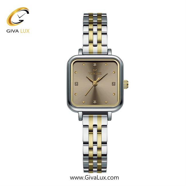 ساعت مچی اورجینال زنانه ونیز طلایی-نقره ای | طلایی-نقره ای| خاکی| کد رفرنس V801715401