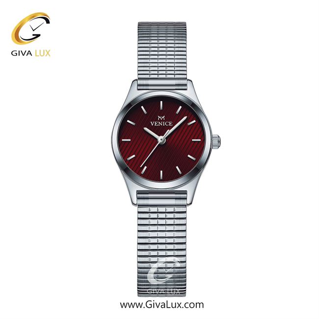 ساعت مچی اورجینال زنانه ونیز نقره ای | نقره ای| زرشکی| کد رفرنس V801721711