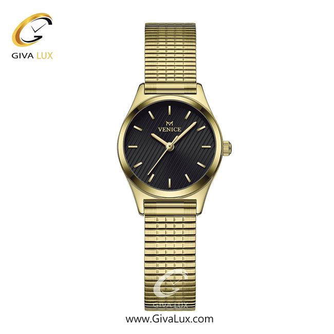 ساعت مچی اورجینال زنانه ونیز طلایی | طلایی| مشکی| کد رفرنس V801722501
