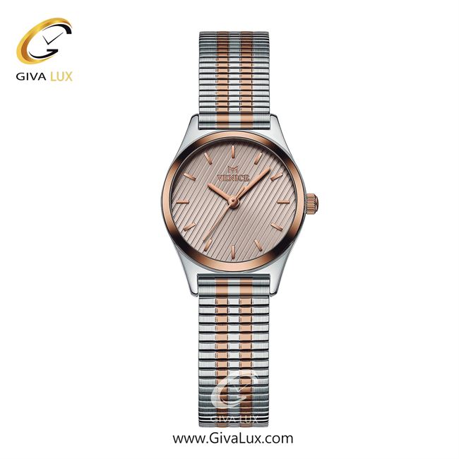 ساعت مچی اورجینال زنانه ونیز رزگلد-نقره ای | نقره ای-رزگلد| شامپاینی| کد رفرنس V801726101