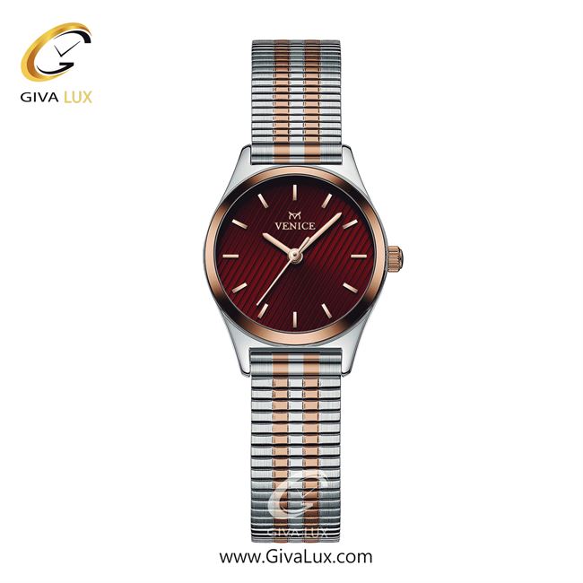 ساعت مچی اورجینال زنانه ونیز رزگلد-نقره ای | نقره ای-رزگلد| زرشکی| کد رفرنس V801726111