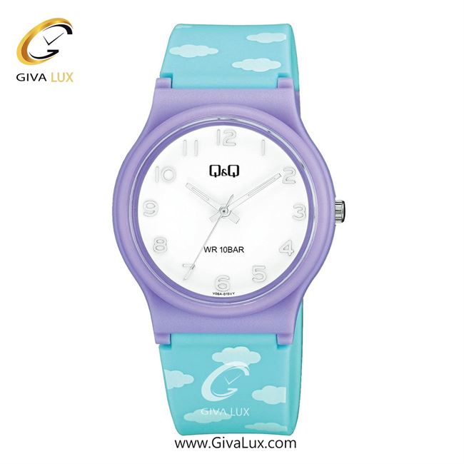 ساعت مچی اورجینال زنانه کیو اند کیو Q&Q بنفش | آبی| سفید| کد رفرنس V06A-015VY