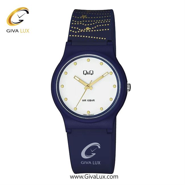 ساعت مچی اورجینال زنانه کیو اند کیو Q&Q سرمه ای | سرمه ای| سفید| کد رفرنس V06A-003VY