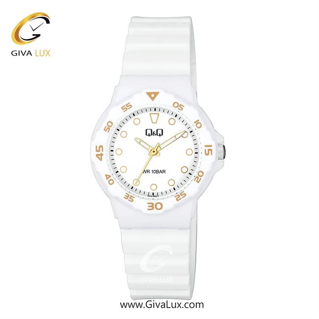 ساعت مچی اورجینال زنانه کیو اند کیو Q&Q سفید | سفید| سفید| کد رفرنس V07A-002VY