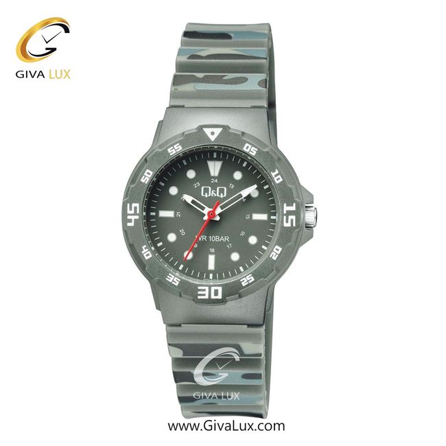 ساعت مچی اورجینال مردانه کیو اند کیو Q&Q طوسی | طوسی-چریکی| طوسی| کد رفرنس V07A-013VY