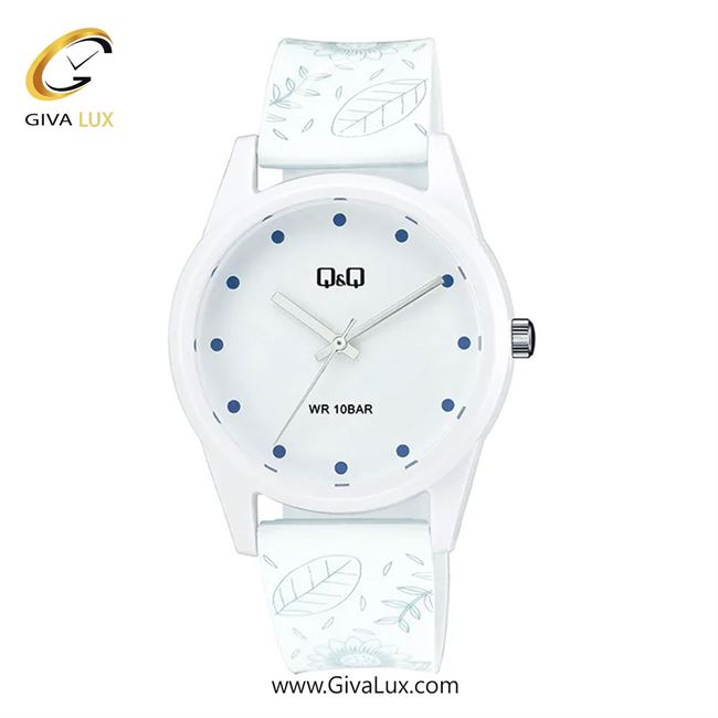 ساعت مچی اورجینال زنانه کیو اند کیو Q&Q سفید | سفید| سفید| کد رفرنس V08A-001VY