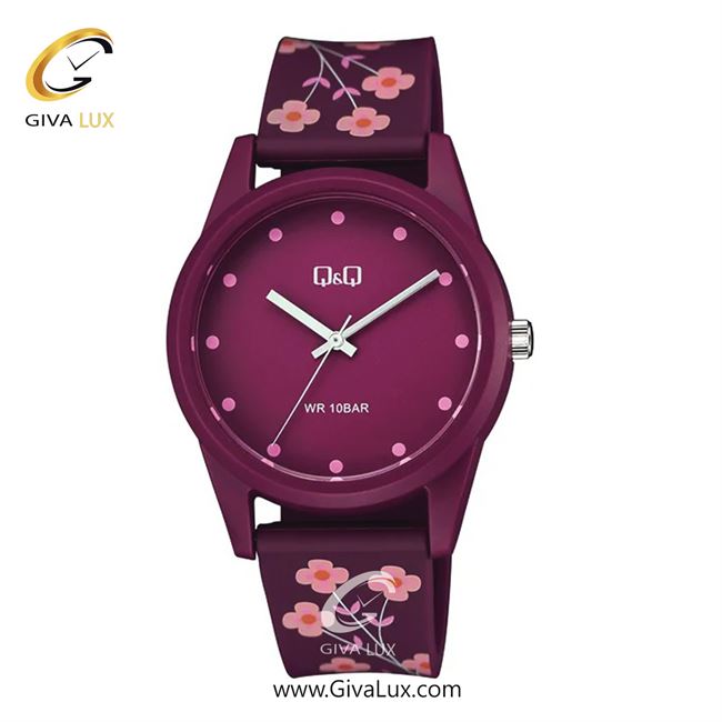ساعت مچی اورجینال زنانه کیو اند کیو Q&Q زرشکی | زرشکی| زرشکی| کد رفرنس V08A-002VY