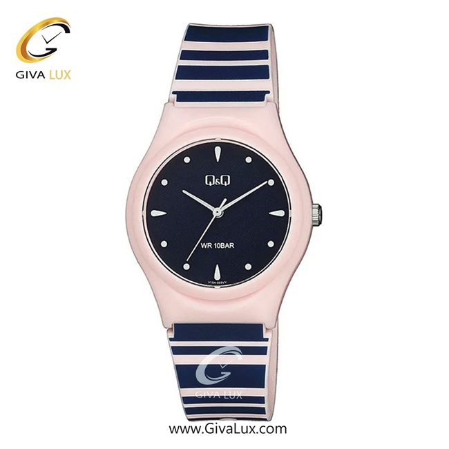 ساعت مچی اورجینال زنانه کیو اند کیو Q&Q صورتی | صورتی-سرمه ای| سرمه ای| کد رفرنس V10A-003VY