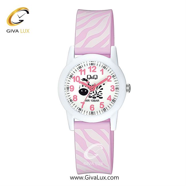 ساعت مچی اورجینال بچه گانه کیو اند کیو Q&Q سفید | یاسی| سفید| کد رفرنس V22A-013VY