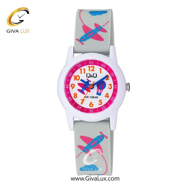 ساعت مچی اورجینال بچه گانه کیو اند کیو Q&Q سفید | طوسی| سفید| کد رفرنس V22A-021VY