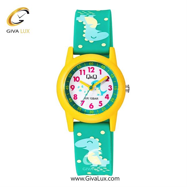 ساعت مچی اورجینال بچه گانه کیو اند کیو Q&Q زرد | سبز| سفید| کد رفرنس V22A-023VY
