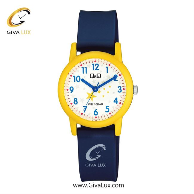 ساعت مچی اورجینال بچه گانه کیو اند کیو Q&Q زرد | سرمه ای| سفید| کد رفرنس V23A-013VY