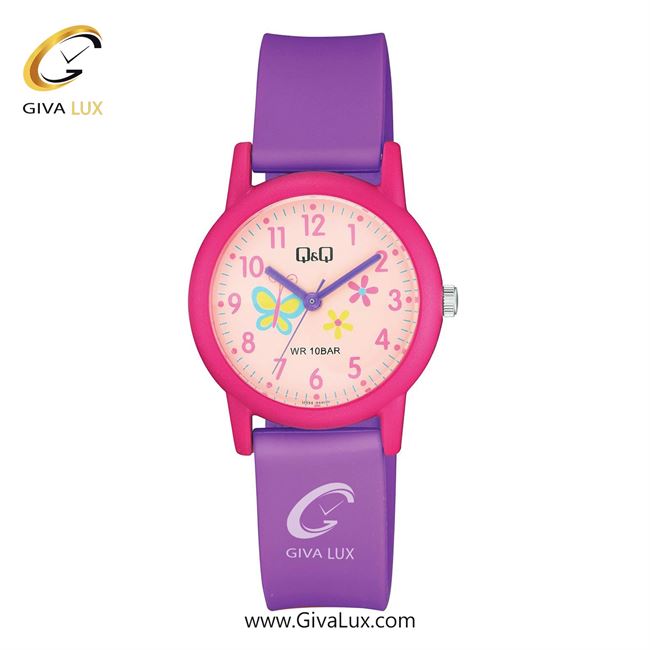 ساعت مچی اورجینال بچه گانه کیو اند کیو Q&Q سرخابی | بنفش| صورتی| کد رفرنس V23A-014VY
