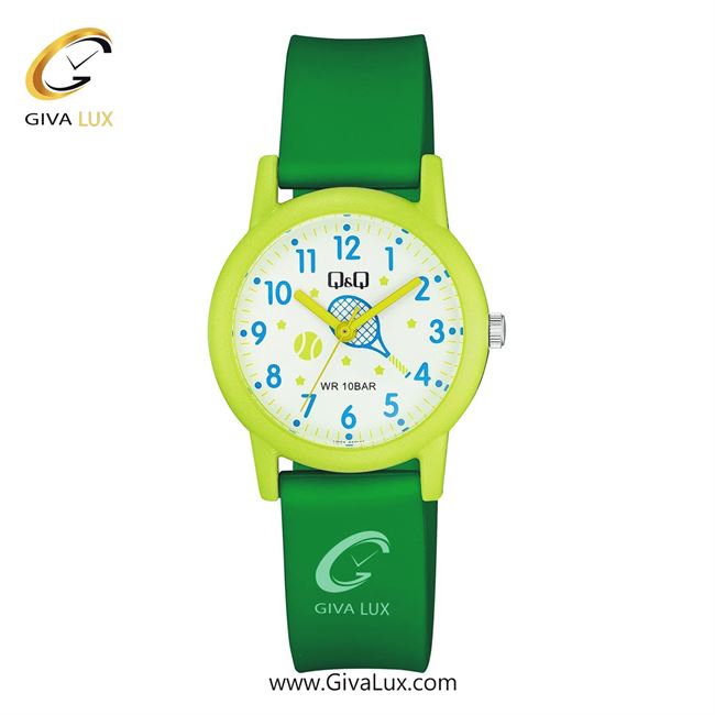 ساعت مچی اورجینال بچه گانه کیو اند کیو Q&Q فسفری | سبز| سفید| کد رفرنس V23A-016VY