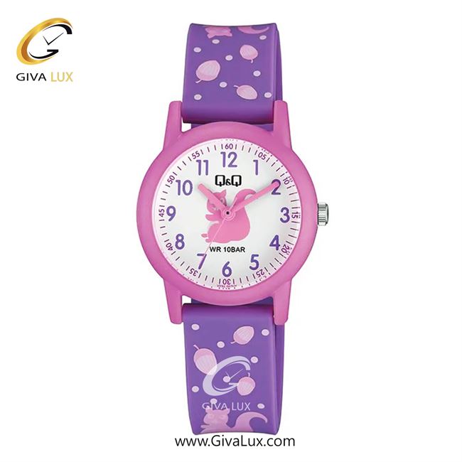 ساعت مچی اورجینال بچه گانه کیو اند کیو Q&Q صورتی | بنفش| سفید| کد رفرنس V23A-007VY