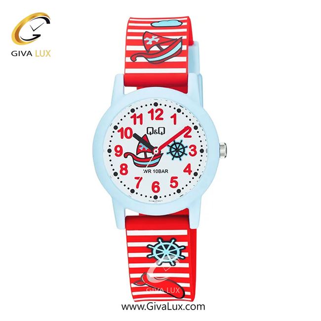 ساعت مچی اورجینال بچه گانه کیو اند کیو Q&Q سفید | سفید-قرمز| سفید| کد رفرنس V23A-018VY