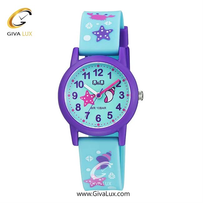 ساعت مچی اورجینال بچه گانه کیو اند کیو Q&Q بنفش | آبی| آبی| کد رفرنس V23A-020VY